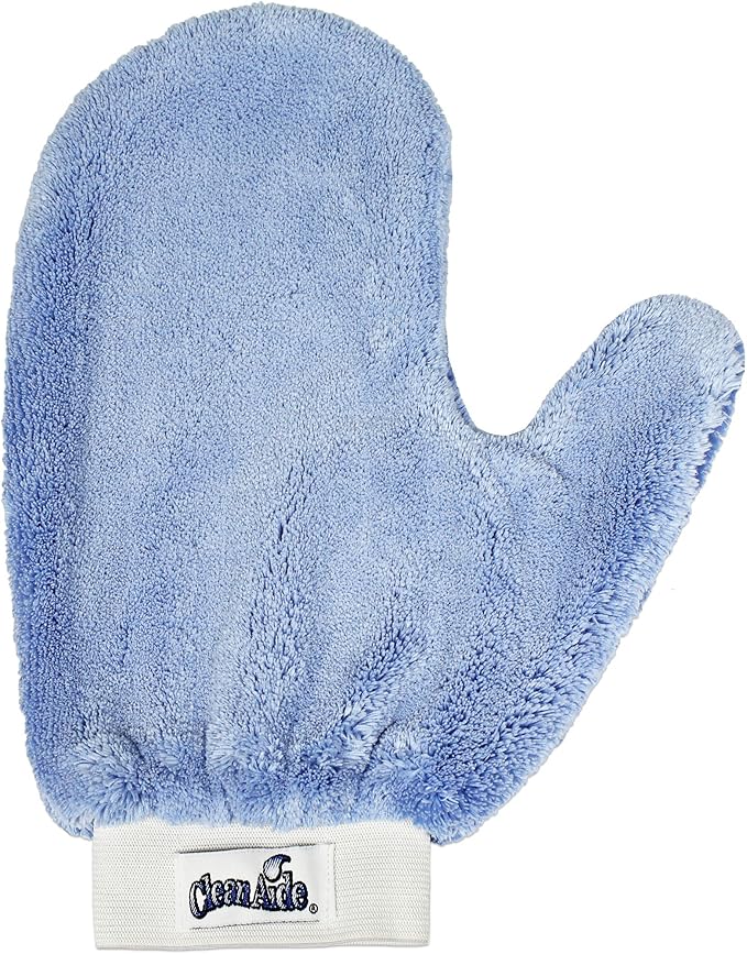 CleanAide Microfiber Terry Weave Dusting & Polishing Mitt, Lint-Free, Scratch-Free, Ultra-Soft, for Home Cleaning & Auto Detailing, 5-Pack