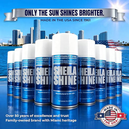 Sheila Shine 3 x 10oz Stainless Steel Cleaner and Polish - Removes Grease, Fingerprint & Watermark - Kitchen Appliances, Refrigerators, Sinks, Ovens & Grills - Stainless Steel Cleaning Spray