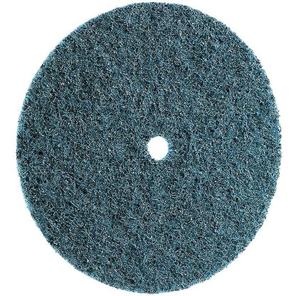 CS Unitec 80652 FIX Fleece (Nonwoven) Disc for The FIX Hook and Loop System, 6" Diameter, Fine (Blue) (Pack of 10)