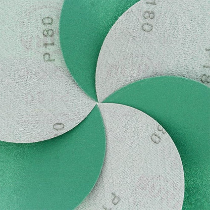 Dura-Gold Premium 5" Green Film Sanding Discs - 180 Grit (Box of 50) - Hook & Loop Backing Sandpaper Discs for DA Sanders, Finishing Medium Fine Cut Abrasive - Sand Automotive Paint, Woodworking Wood