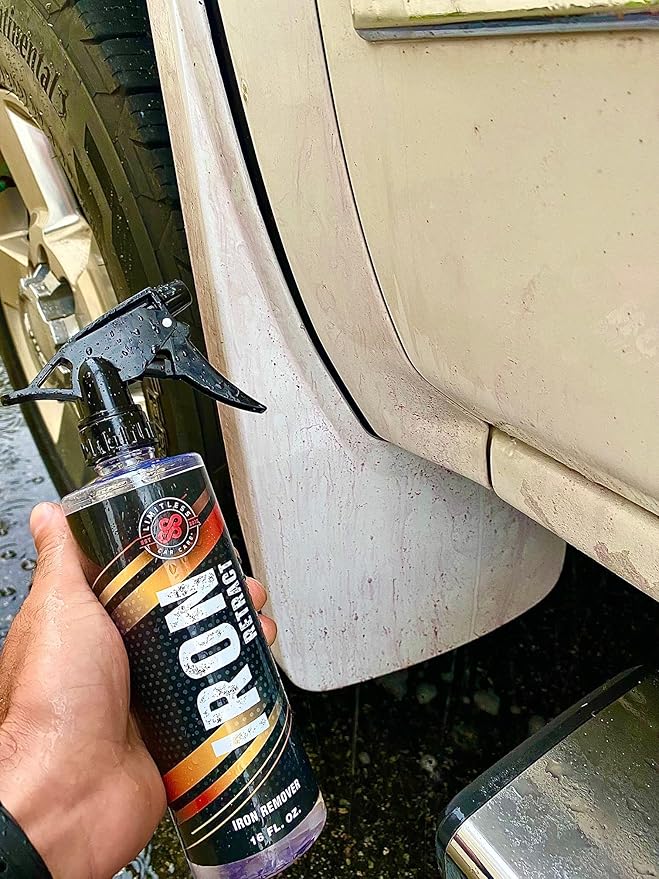 LimitlessCarCare IRON Retract-Iron Out Fallout Rust Remover Spray for Car Detailing | Remove Iron Particles in Car Paint, Motorcycle, RV & Boat | Use Before Clay Bar, Car Wax or Car Wash (32oz)