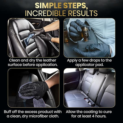 Magic Shield Graphene Leather Care Coating- Lasts 5 Years+ in Real World - Advance SiO2 Protection, UV & Water Resistant, Perfect for Cars, Motorcycles, Marine, RVs, Furniture and Shoes
