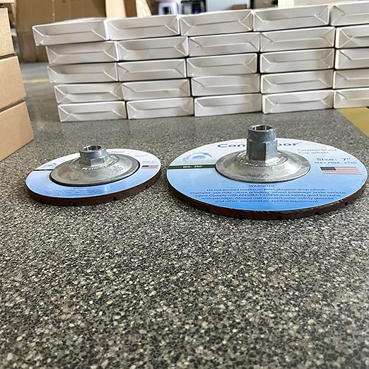 Concrete Grinding Wheel 5" Ceramic Diamond Cup Wheel for Floor Grinding, 400# Dry Edge Polishing Discs Fits Angle Grinder, 5/8"-11