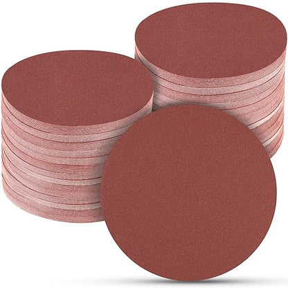 100 PCS 6 Inch Sanding Discs 120 Grit Hook and Loop Sandpaper, Round Orbital Sand Paper Discs for Sander