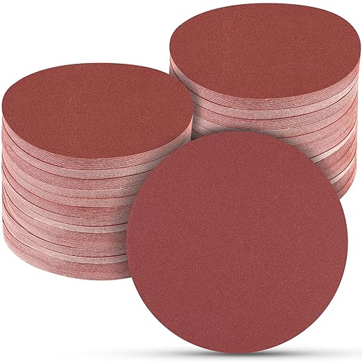 100 PCS 6 Inch Sanding Discs 150 Grit Hook and Loop Sandpaper, Round Orbital Sand Paper Discs for Sander