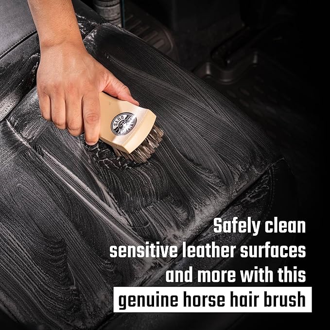 Chemical Guys Acc_S95 Long Bristle Horse Hair Leather Cleaning Brush for Car Interiors, Furniture, Sneakers, Boots, and More (Works on Natural, Synthetic, Pleather, Faux Leather) (Pack of 12)