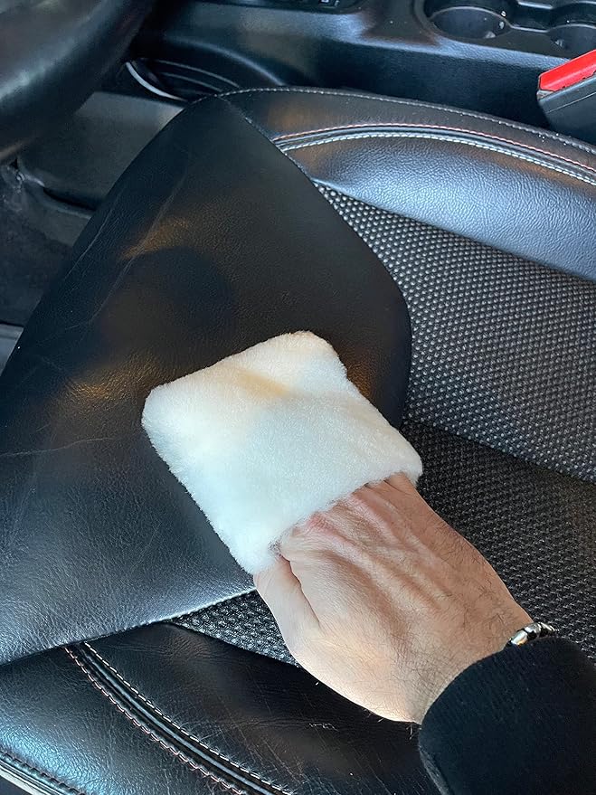 Genuine Lambswool Fingertip Mitt Applciator - Auto Detailing 2", 3" 4" (6, 3")