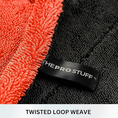 The Pro Stuff® Car Drying Towel - Extra-Large 24×36 inch (2×3 ft) | Super Absorbent | Twisted Loop Microfiber | Dual-Sided, Lint-Free, Scratch-Free, 1400 GSM Drying Towel for Car Detailing (X Large)