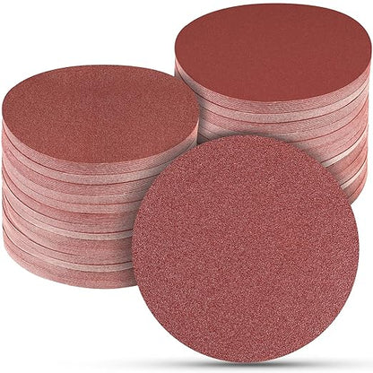 100 PCS 6 Inch Sanding Discs, Hook and Loop Sandpaper 20 x 60 80 120 240 400 Grit Set, Round Orbital Sand Paper Discs for Sander