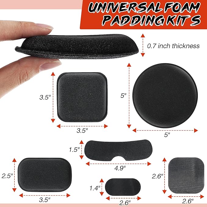 Feekoon 1 Pack Face Shield Replacement Lens with Helmet Pads, Tinted Full Face Shield Compatible with Hobart 770580, Replacement Foam Padding Kits for Welding, Grinding, DIY, Cosplay Helmet