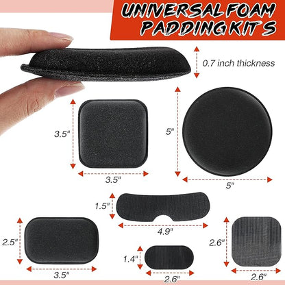 Feekoon 2 Pack Face Shield Replacement Lens with Helmet Pads, Tinted Full Face Shield Compatible with Hobart 770580, Replacement Foam Padding Kits for Welding, Grinding, DIY, Cosplay Helmet