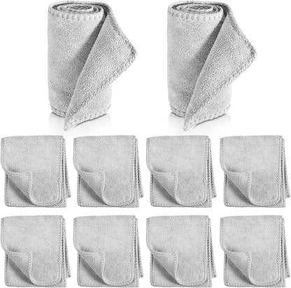 10 Pcs Shine Shoes Cloth Kit Polish Dauber Applicators Cleaning Leather Shoes Boots Microfiber Care Cloths Suede Cleaner