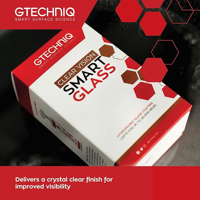Gtechniq G1 Smart Glass Water Repellent Spray, Rain Repellent Car Windscreen Cleaner Repels Water Off Glass up to 20,000 Miles, 100ml