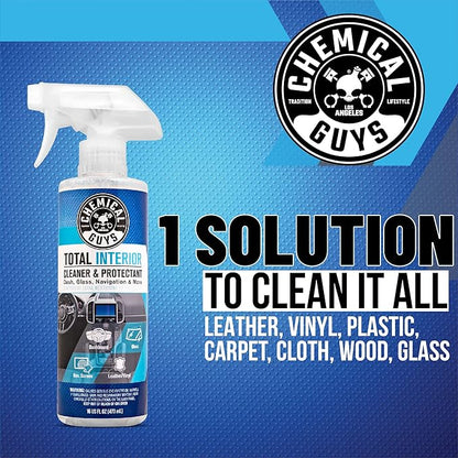 Chemical Guys Car Detailing Kit, Car Cleaning Kit with Total Interior Cleaner & Protectant, Sprayable Wheel Cleaner, Car Wash Soap, Bucket, Brushes, and Detailing Accessories - 16 Piece Wash Kit