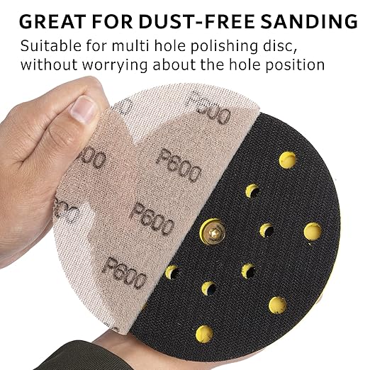 600GRIT 50pcs 5-Inch Mesh Abrasive Sanding Discs Hook & Loop Sandpaper, Dust Free Anti-Blocking Net Sandpaper Sheets for Auto Body, Wood, Drywall, Metal