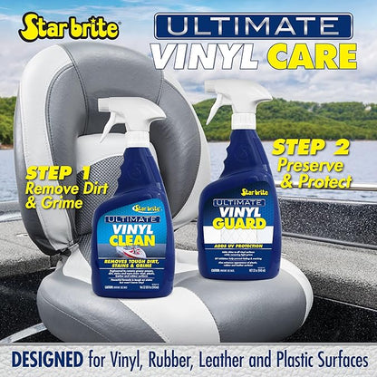 STAR BRITE Ultimate Vinyl Guard - Spray on Protection & Shine - Prevent Fading & Cracking - Keep Vinyl, Leather, Plastic & Rubber - 32 OZ (095932)