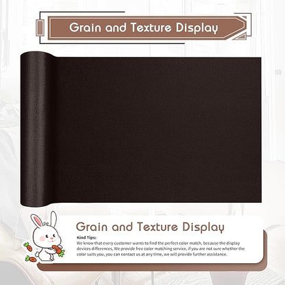 KING MOUNTAIN Leather Repair Patch,16 x 60 Inches self Adhesive Leather Repair Tape for Damaged Leather Furniture, Sofa Seating,Car Seats, Leather Goods（Fine Grained Dark Brown）