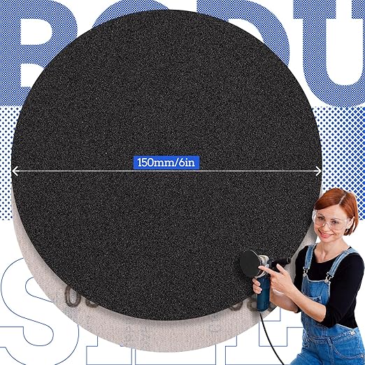 20PCS 6 inch Silicon Carbide Sanding Discs 3000 Grit, Wet Dry Orbital Sander Hook and Loop Sandpaper Disc Ultra Fine Grit, Best for Metal,Automotive Precision Polishing