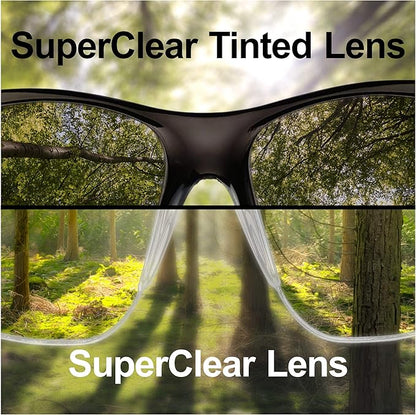 Safety Glasses Eye Protection - Comfort Eyewear - 2 Pair, 2 Neck Cords, 2 Cases - SuperLite and Super Clear Lens Technology, Z87.1 - CE 166 Certified