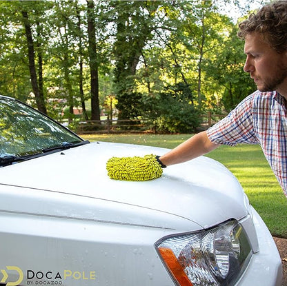 DOCA Car Wash Equipment - Car Wash Mitt Attachment - Other Options Include Mop, Squeegee, Kit, Soft Bristle Brush with or Without Long Handle Extension Pole