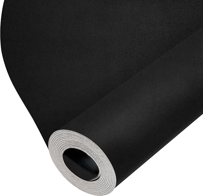 ONine Leather Repair Patch，Leather Repair Tape, 12 x 48 inches Leather Repair Patch for Furniture,Vinyl Repair kit，Leather Couch Patch，for Sofas, Furniture, Car Seats(Black-Fine Grain)