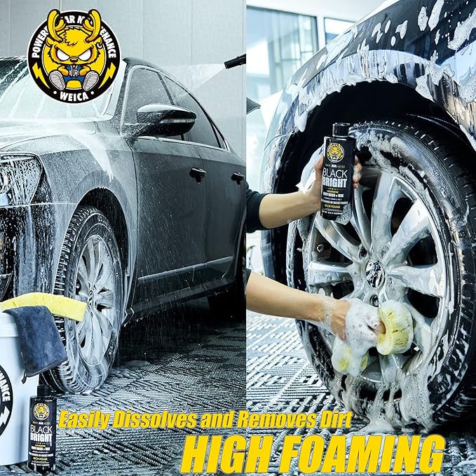Black Car Shampoo - Deep Gloss Enhancer for Dark Vehicles, pH Safe for PPF/Ceramic Coated Surfaces, 16.9 fl oz