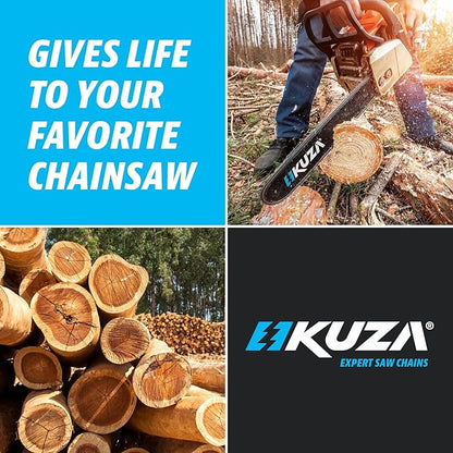 10 Inch Chainsaw Chain 3/8" LP Pitch, 050" Gauge, 40 Drive Links, German Steel, fits MAKITA, ECHO, Remington RM1035P, Worx WG309, Sun Joe SWJ803E, Craftsman - and more