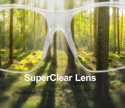 Clear Eye Protection Safety Glasses - Comfort Eyewear with Our Superlite, Super Clear Lens Technology (2 Clear Pair, 2 Cases, 2 Neck Cords)…