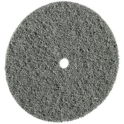 CS Unitec 80653 FIX Fleece (Nonwoven) Disc for The FIX Hook and Loop System, 6" Diameter, Superfine (Grey) (Pack of 10)