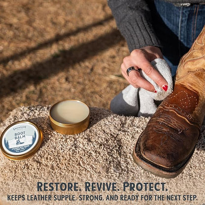 Snowshoe Boot Balm, Made in USA Since 1927 - Protect, Condition, Restore & Waterproof - Leather Conditioner for Boots and Shoes (4 oz)