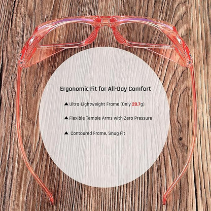 MORK&SUKY Safety Glasses for Men&Women, Anti-Fog Protective Eyewear with Side Shields for Woodworking, Lab Work,Construction.
