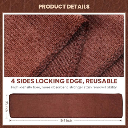 10 Pcs Shine Shoes Cloth Kit Polish Dauber Applicators Cleaning Leather Shoes Boots Microfiber Care Cloths Suede Cleaner