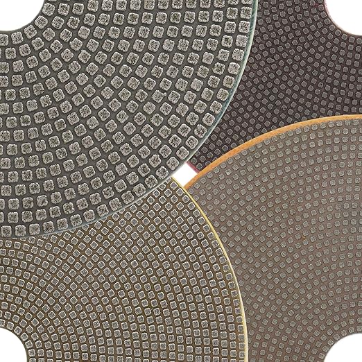 HOMESOM 5 Inch Electroplated Diamond Polishing Pads for Stone Ceramic Metals Granite Marble Grinding for Sander Grinder(Grit 120-1pc)