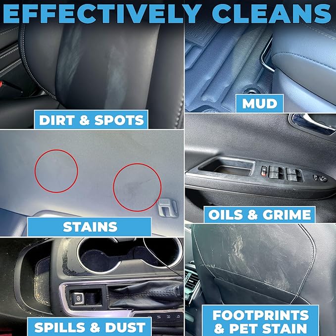 Flowgenix Interior Car Cleaner and Protectant Spray - Interior Detailer and Restoration for Seats, Upholstery, Dashboard, Vinyl, Trim & more - Automotive Detailing Spray for Cars, Motorcycle, RV
