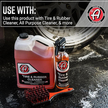 Adam's Polishes Tire Brush Premium Tire Brush for Car Detailing & Rubber Tire Car Cleaning| Use W/Tire Cleaner or All Purpose Cleaner & Before Tire Shine or Wheel Cleaner