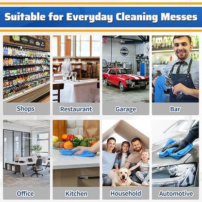 HOMERHYME Shop Towels, 150 Pack Cleaning Rags Microfiber Towels, Bulk All-Purpose Microfiber Cleaning Cloth Lint-Free Wipe Washcloth for Commercial Garage Automotive & Housekeeping 11.5"*11.5"