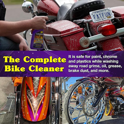 Wizards Bike Wash - Cleaner For Motorcycle Washing Kit - Quick Detailer for Bike Kit with Bug Remover - For Your Motorcycle Accessories and Detail Kit - 1 Gallon