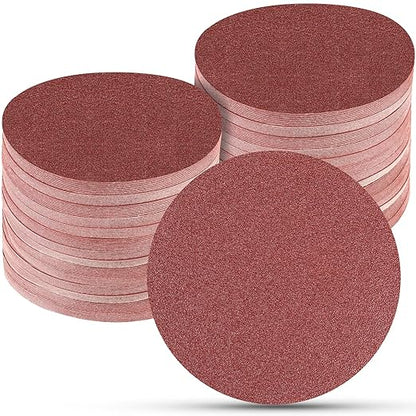 100 PCS 6 Inch Sanding Discs 40 Grit Hook and Loop Sandpaper, Round Orbital Sand Paper Discs for Sander