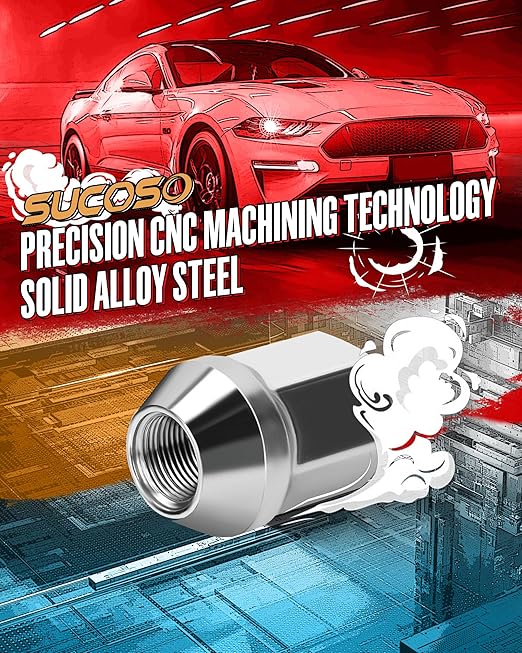 M14x1.5 OEM Lug Nuts for Ram 1500 Jeep Wrangler JL & Grand Cherokee Dodge Charger Chevy Impala Stock Wheels, Set of 20 14mmx1.5 Chrome One-Piece Design Factory Wheel Lug Nut Replace Part No 611-330