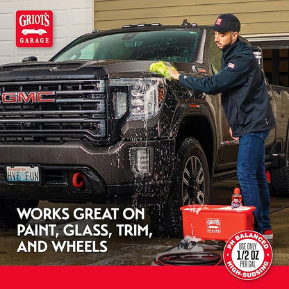 Griot's Garage Super-Concentrated Car Wash for Vehicle Washing and Cleaning, Foaming Liquid Soap, Won't Strip Waxes, Sealants or Ceramic Coatings, pH Balanced, 11103, One Gallon