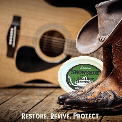 Snowshoe Leather Conditioner, Made in USA Since 1927 - Protect, Condition, Restore & Waterproof - Leather Conditioner for Furniture, Couch, Purses, Shoes, Boots, Gloves, Saddles (8 oz)