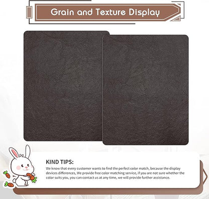 KING MOUNTAIN Leather Repair Patch,2 Packs 9 x 11 Inches self Adhesive Leather Repair Tape for Damaged Leather Furniture, Sofa Seating,Car Seats, Leather Goods（Chocolate Brown）