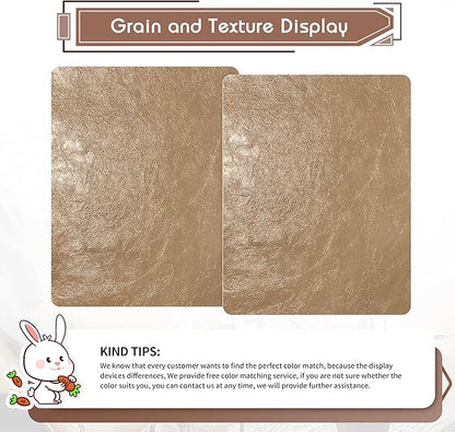 KING MOUNTAIN Leather Repair Patch,2 Packs 9 x 11 Inches self Adhesive Leather Repair Tape for Damaged Leather Furniture, Sofa Seating,Car Seats, Leather Goods（Khaki）