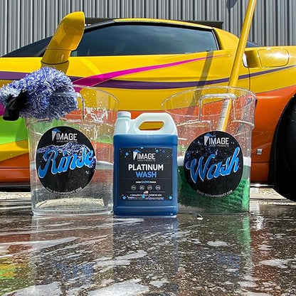 Image Wash Products - (1-Gallon Platinum Wash Car Soap – Car Wash Foam Soap for Foam Cannon & Pressure Washer | High Gloss RV/Truck Wash Soap | Bubble Gum Scent, Detailer Grade Car Soap