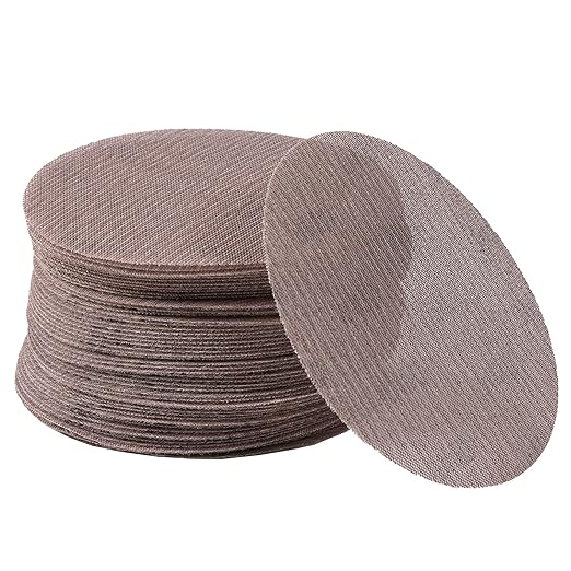 500GRIT 50pcs 5-Inch Mesh Abrasive Sanding Discs Hook & Loop Sandpaper, Dust Free Anti-Blocking Net Sandpaper Sheets for Auto Body, Wood, Drywall, Metal (P500-5 inch)