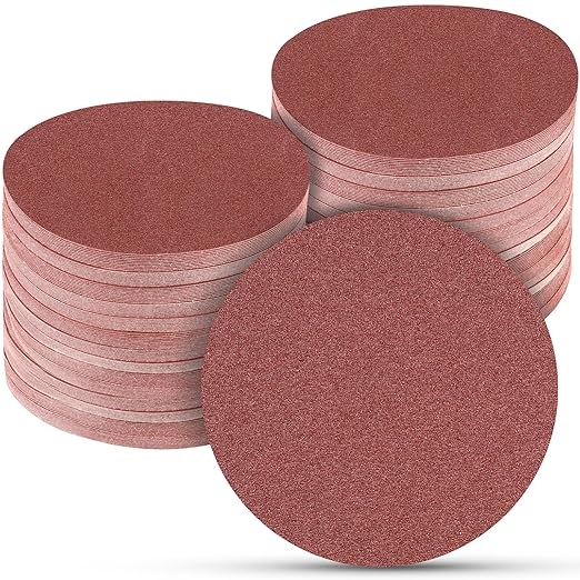 100 PCS 6 Inch Sanding Discs 80 Grit Hook and Loop Sandpaper, Round Orbital Sand Paper Discs for Sander