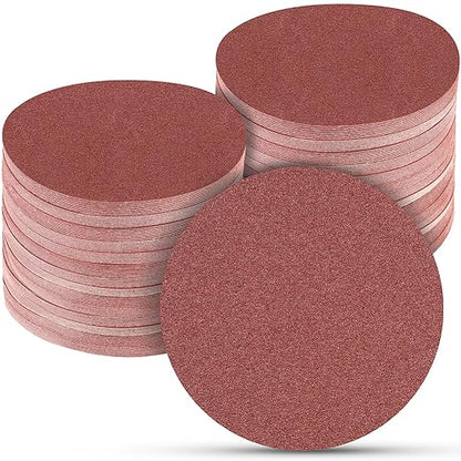 100 PCS 6 Inch Sanding Discs 80 Grit Hook and Loop Sandpaper, Round Orbital Sand Paper Discs for Sander