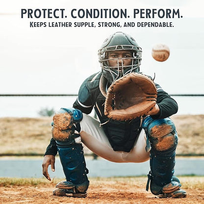 Snowshoe Glove Love, Made in USA Since 1927 - Protect, Condition, Restore & Waterproof - Multipurpose Baseball Glove Conditioner - for Softball Gloves, Leather Work Gloves & More (4 oz)