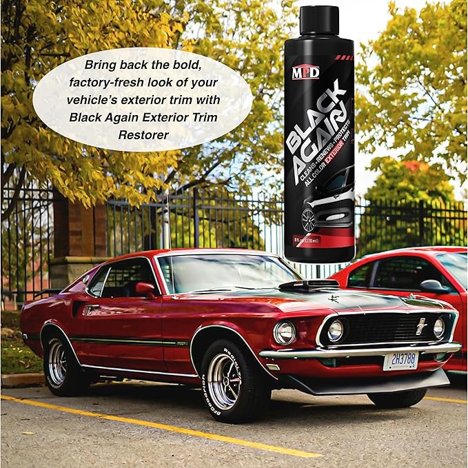 MPD Cobalt Charm Black Again Exterior Trim Restorer NA647 8 oz.
