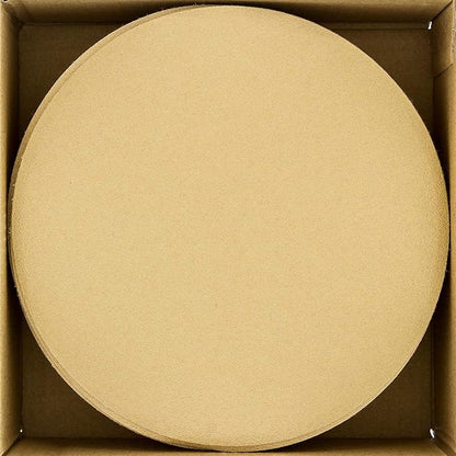 Dura-Gold Premium 120 Grit 6" Gold Sandpaper Discs, No Hole Pattern Dustless, Box of 50, Hook & Loop Backing for DA Sander, Finishing Coarse Sanding Abrasive Automotive Paint, Woodworking Wood, Metal
